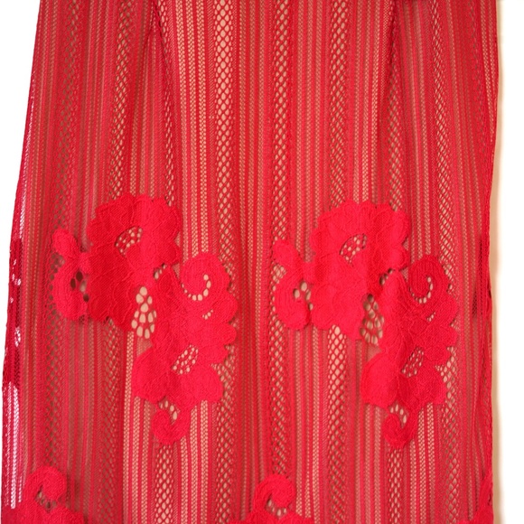 NORDSTROM Red Lace Dress - WORN ONCE - Picture 4 of 5